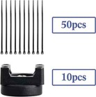 60 Pack 22mm Magnetic Zip Tie Mount Cable Holder With Heavy Duty Cable Zip Ties