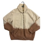 1950 s Mary Maxim Cowichan Style Pheasant Hunting Dog Zip Cardigan Sweater