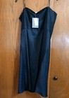 Ann Taylor Sz 14p Petite Strapless Dress Formal Black Nwt Silk Side Zip