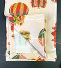 Retro Christmas Dish Tea Towel Set 4 Cotton Holiday Sparkle Ornaments Pink