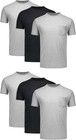 Hanes 6-pack Mens Crew Neck T-shirt 100  Cotton Crewneck Tees Black gray M - 2xl