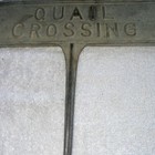 Vintage Metal Two-sided Sign  quail Crossing  14 6  X 8 6 