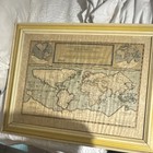 The Royal Viking Sea Framed Antique World Map Print With Hemispheres