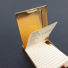 Vintage Brass Mini Pocket Telephone Address Book Pat  Pend   pl36 