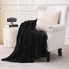 Soft Black Fleece Throw Blanket 50  X 60  - Lightweight   Breathable