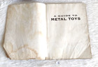 1989 Vintage A Guide To Metal Toys Informative English Language Old Book B184