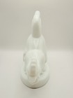 L e  Smith Milk Glass Htf Fighting Rooster Figurine Read