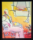 Peter Max   Awesome   1990 s Signed Print    New Golden Frame