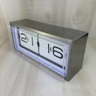 Leff Amsterdam Stainless Steel 24 Hour Brick Wall Clock - White Face - 2011