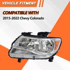 Headlight For Colorado 2015-2022 Left Side Black Housing Clear Lens Gm2502407
