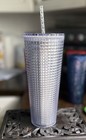 Starbucks Platinum Silver Diamond Studded Tumbler 2019 Holiday Venti 24 Oz