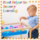 Uiifan 2 Sets Sensory Table Outdoor Activity For Kids  wood Color 