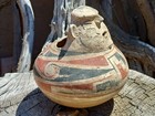 Prehistoric Casas Grandes Ramos Polychrome Hooded Effigy Jar - 8 5  D X 5 25  H