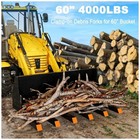 Clamp On Debris Forks To 60  Pallet Fork 4000lbs Loader Bucket Skidsteer Tractor
