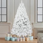 7ft Artificial White Christmas Tree Unlit Spruce Xmas Tree With 1064 Branch Tips