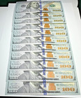 Uncirculated Sequential Crispy  100 Bu- 2013 A  1  One Hundred Dollar Bill Note