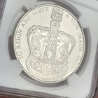 2013 Great Britain   5 Five Pound Coin Queens Coronation Anniv Ngc Graded Ms 69