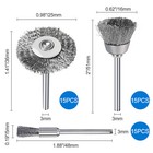 45pcs Wire Brushes Set Steel Wheel Brushes Accessories For Rotary Tools Grinding