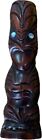 Vintage Maori Tekoteko Ancestral Tiki Figure Hand Carved Wooden Sculpture