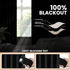 100  Blackout Accordion Room Divider W  Curved Track Easy Install Privacy Screen