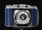Agfa Isolette Iii F4 5 Solinar - New Blue Leatherette   Light Grey Bellows   