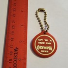 Vintage Key To A Nice Day Olympia Beer  Keychain Promo Logo Beer Red Smiley Face