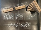 Wedding Reception Decor Rustic Wooden Table Holders    Number Signs - Acrylic