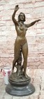 Original Cesaro Bronze Venus Sculpture Greek Mythology Nude Figurine Home Decor