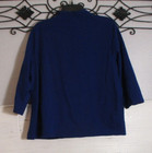 Onque Casual Cardigan Sweater Size Xl Blue Long Sleeve Round Neck
