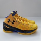 Under Armour Curry 2 Retro Yellow Basketball Shoes - Mens Size 9 5 - 3026281-700