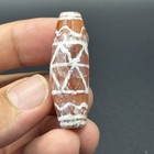 Rare Ancient Etched Carnelian Dzi Stone Bead In Good Condition