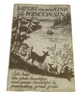 Vintage 1945 Wisconsin Fishing Regulations Fold-out Booklet   Pamphlet Original