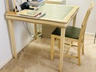 Vintage Norquist Coronet French Country Set Of Folding Table And Four Chairs