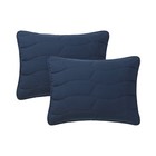 Mainstays King 7 Piece Navy Reversible Quilt Sheet Set Bed In A Bag Bedding New