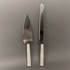 Sheridan Crystal Handle Stainless Steel Cake Knife   Server Set