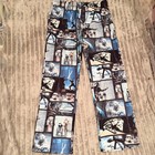 Star Wars Comic Panel Lounge Pajama Pants Blue Size Large Lg Fleece