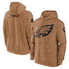 2023 Men s Brown Salute To Service Sideline Therma Pullover Hoodie Sweatshirt-ea