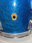 1969 Ludwig Drum Blue Sparkle Wrap  12 x8 5  Vintage 60s Serial 662955