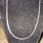 Vtg Sterling Silver Dolphin Engraved Snake Chain Necklace Flat Nautical Coastal