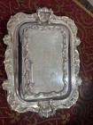Vintage Poole Old English Silver Plated Covered Vegetable  Serving Platter T21