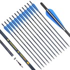 72pcs 20  Crossbow Bolts Carbon Arrow Archery Half Moon Nock Hunting Season