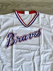 Size Large-atlanta Braves Pro Knit Mid-80s  Baseball Jersey Shirt Vintage Retro