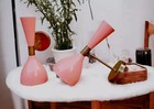 1950s Mid-century Modern Brass Pair Of Vintage Wall Sconce Light Fixtures Lamp