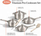 Our Place Titanium Pro Cookware Set  10-piece      Brushed Stainless Steel - Read
