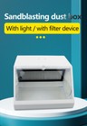 Dental Lab Sandblasting Dust-proof Case W  Led Light Sandblaster Dust Collector