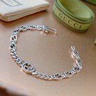 Interlocking Bracelet G Logo Key Chain Silver 7 5   