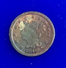 1846 Braided Hair Large Cent  Med Date   filler     holed And Refilled    Enn Coins