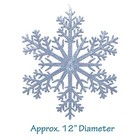 Large Silver Glittered Snowflakes - Christmas Ornaments Set Of 20 Pcs  -