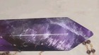 Amethyst Crystal Point Perfume Bottle Pendant Necklace With Beaded Chain