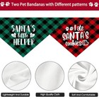 Christmas Dog Bandana  2 Pack Red Green Pets Bandana Triangle Bibs Cat Plaid